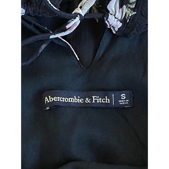 Abercrombie Fitch Dress Floral Print Fit & Flare Ruffled Hem Small - Picture 8 of 9